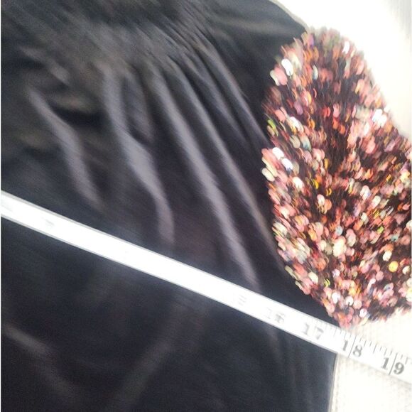 Sugarlips NWOT Michelle velvet and sequined pop sleeves mock neck top blouse - Picture 12 of 16